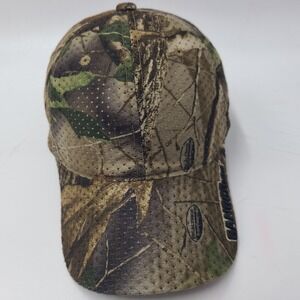 Gander Mountain Camo Hat Adjustable Brown Jersey Mesh Outdoors Hunt Fish Dad Men